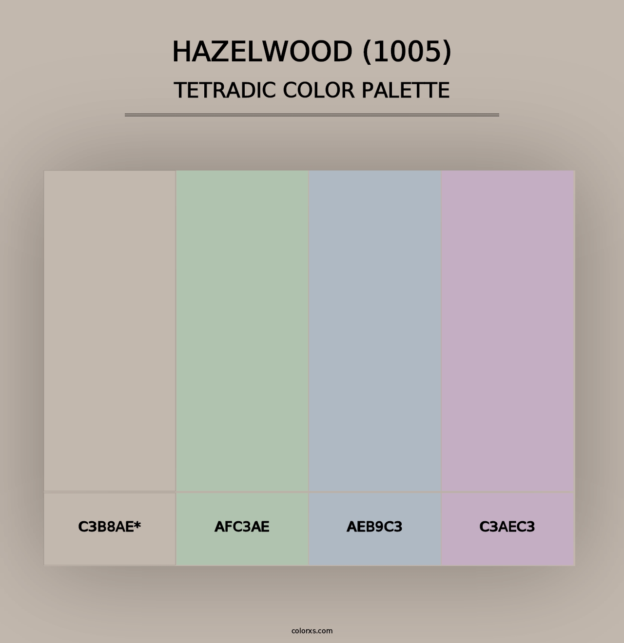 Hazelwood (1005) - Tetradic Color Palette