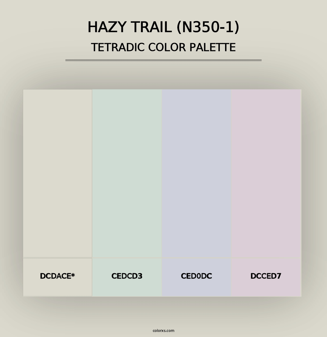 Hazy Trail (N350-1) - Tetradic Color Palette