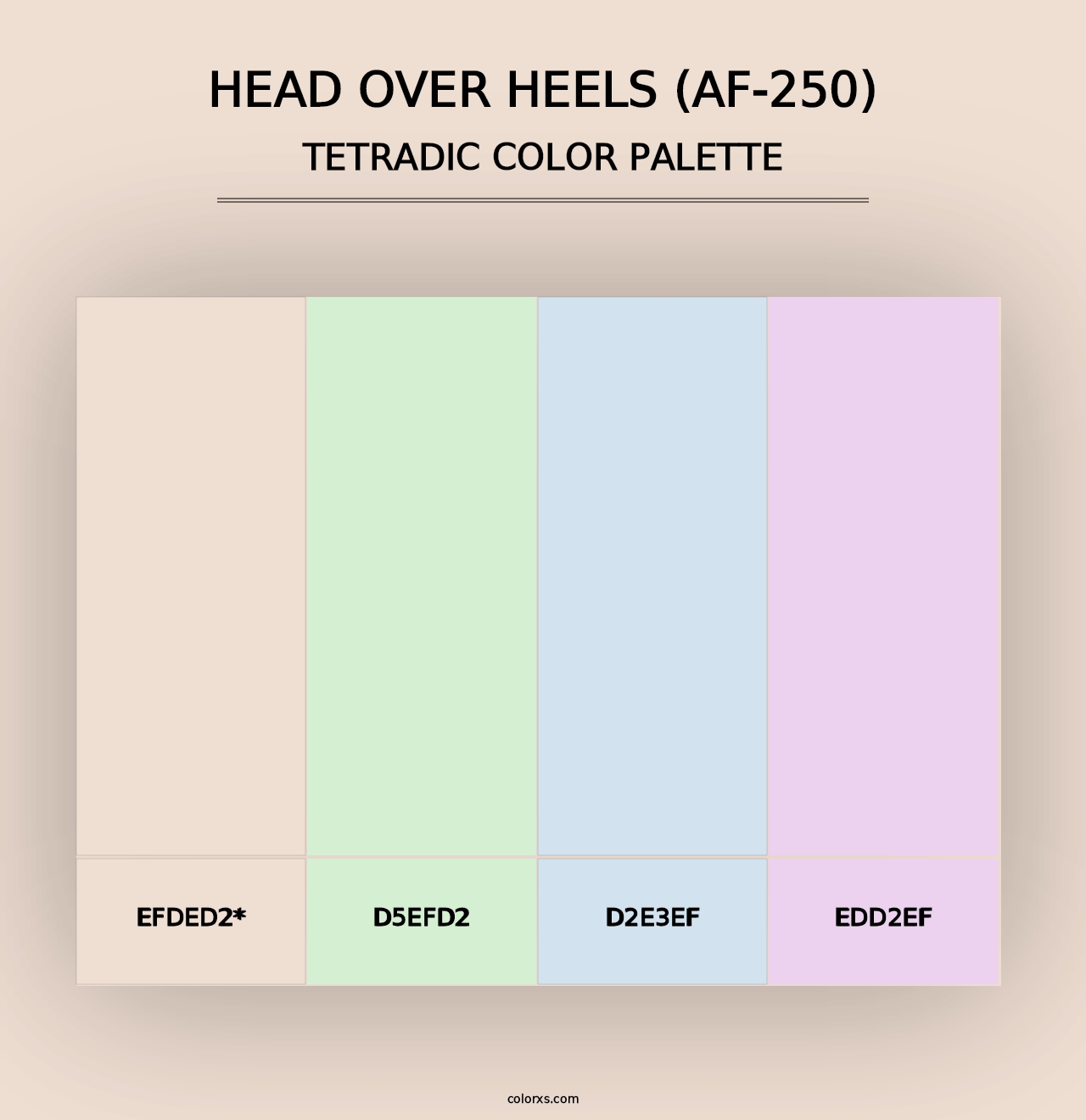 Head Over Heels (AF-250) - Tetradic Color Palette