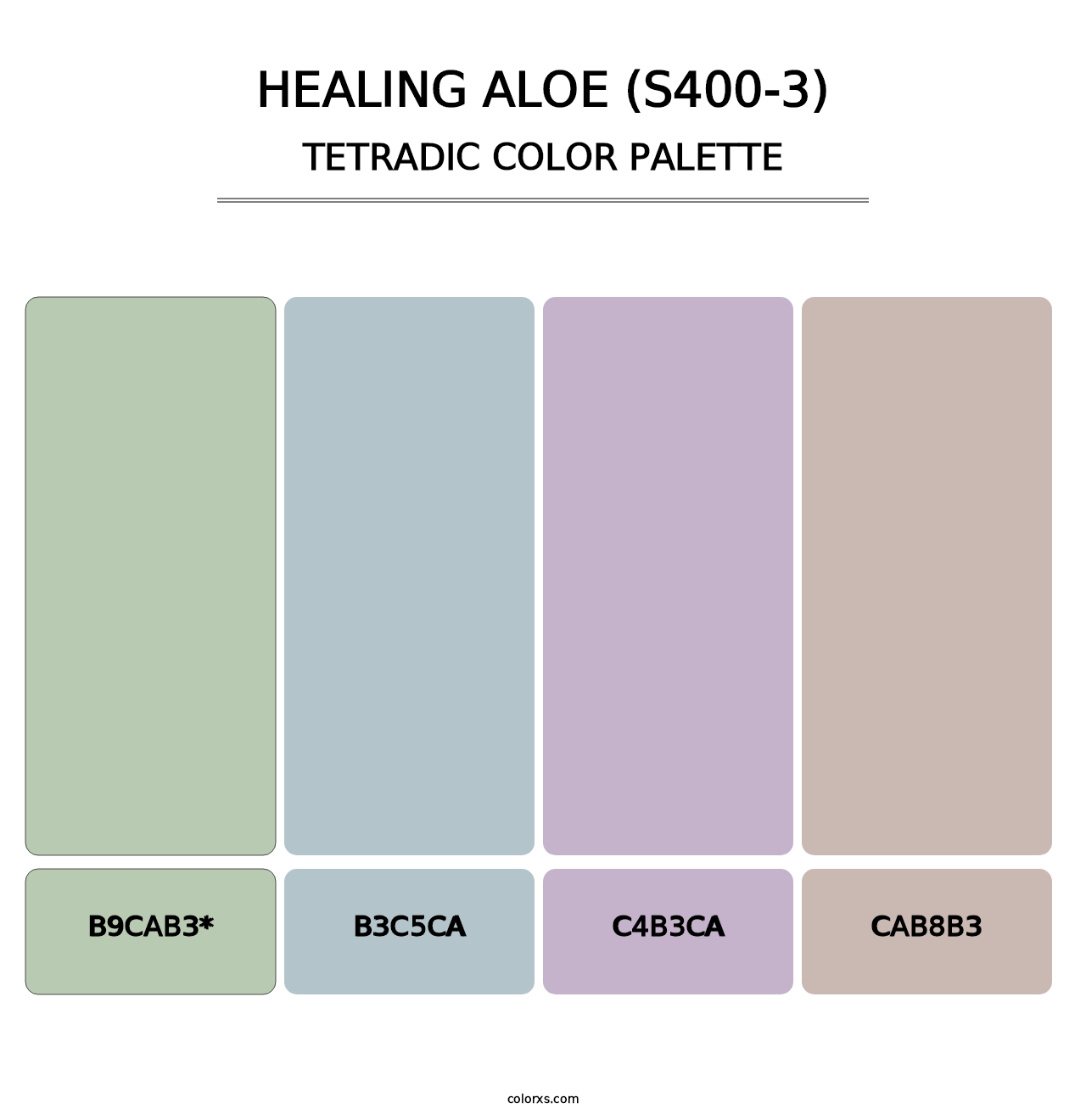 Healing Aloe (S400-3) - Tetradic Color Palette