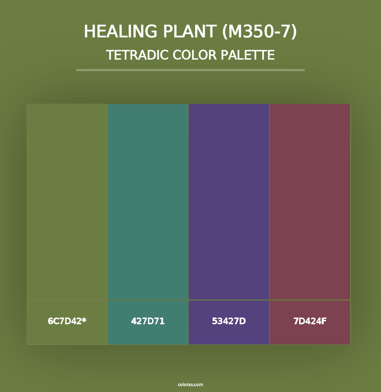 Healing Plant (M350-7) - Tetradic Color Palette