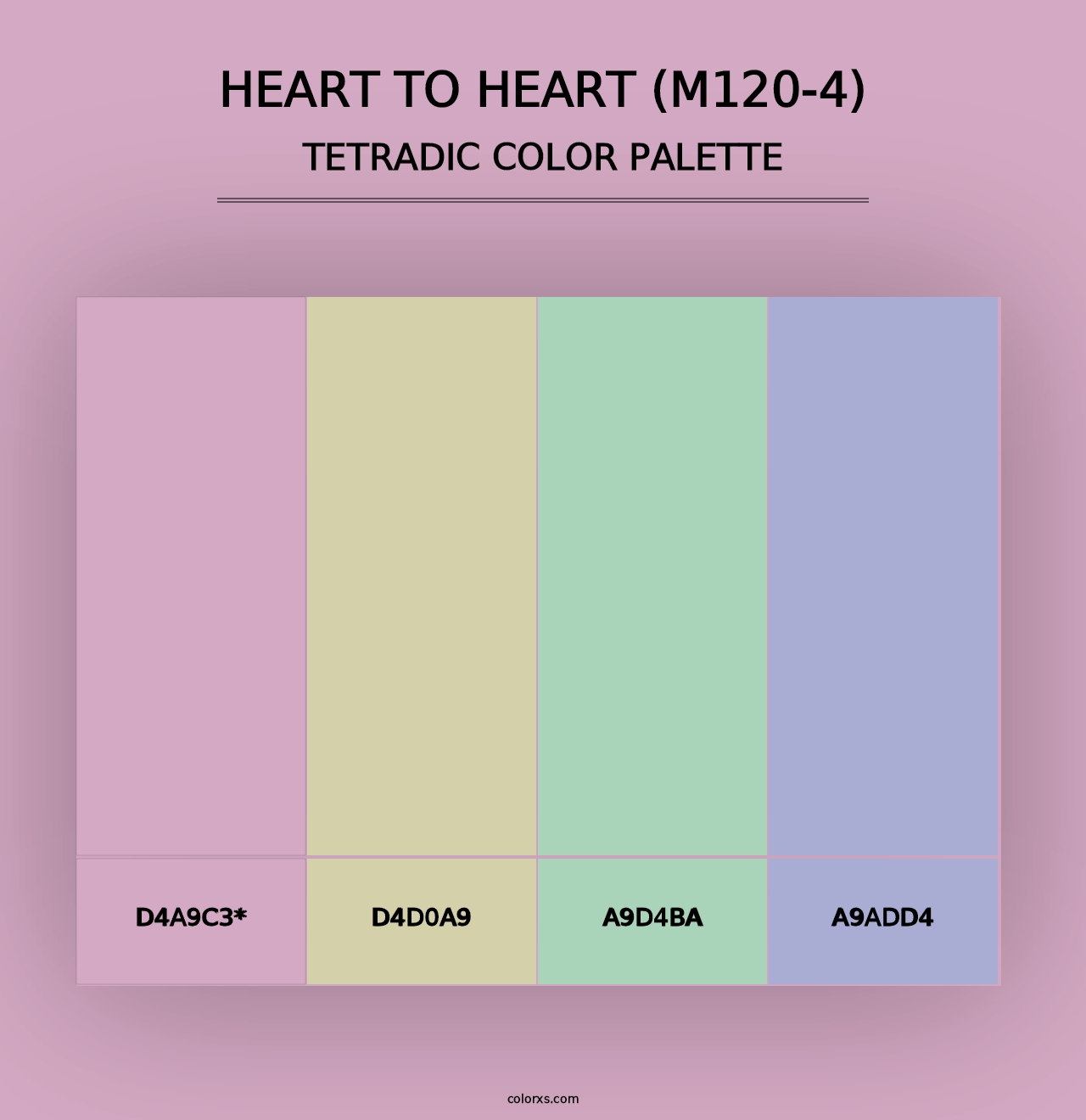 Heart To Heart (M120-4) - Tetradic Color Palette