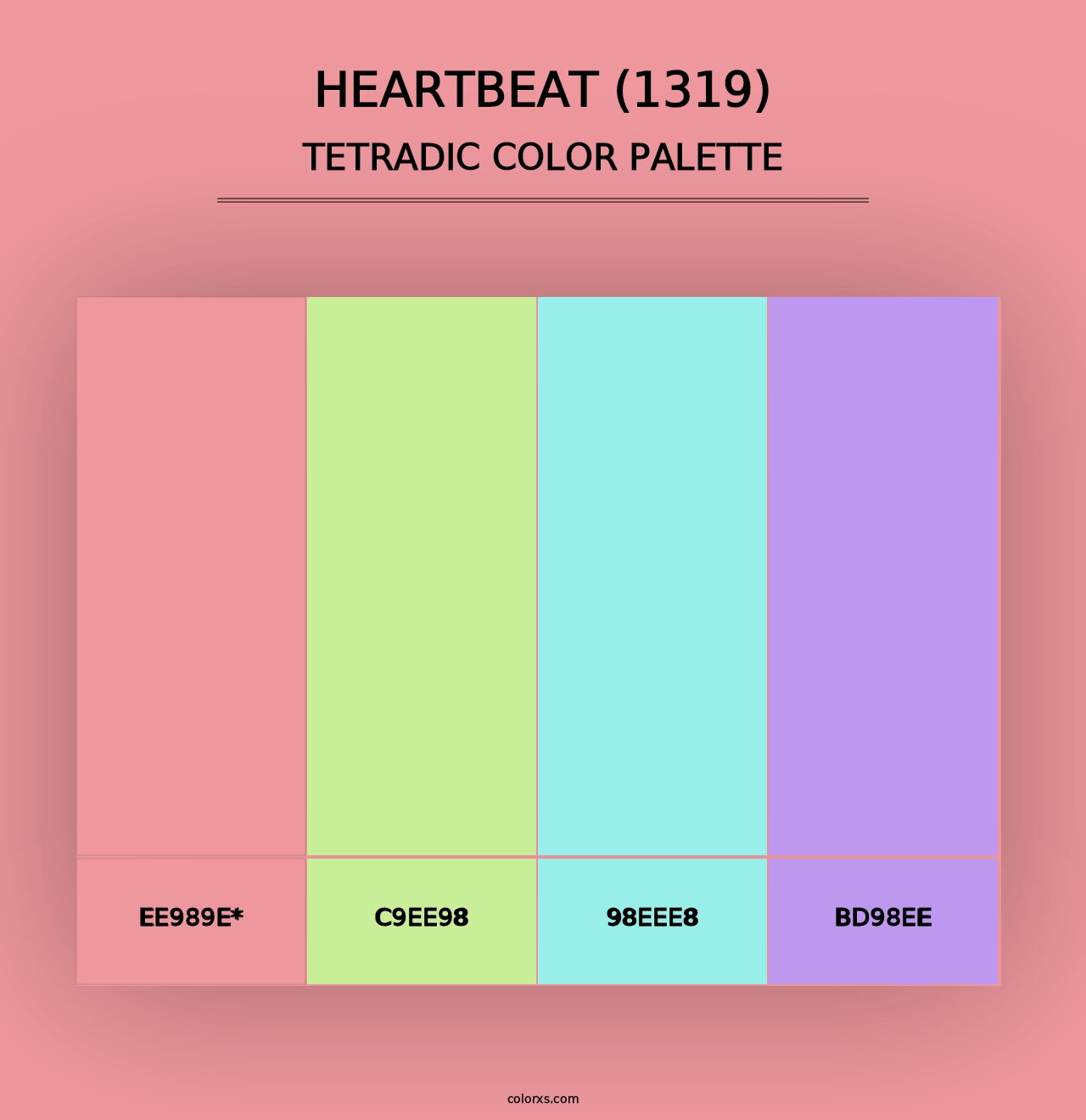 Heartbeat (1319) - Tetradic Color Palette