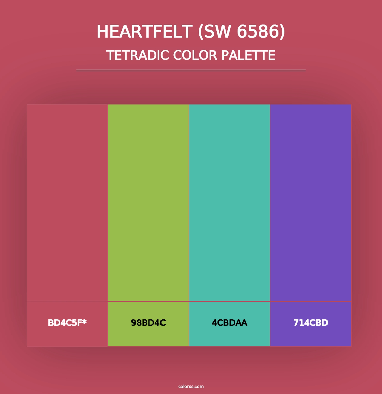 Heartfelt (SW 6586) - Tetradic Color Palette