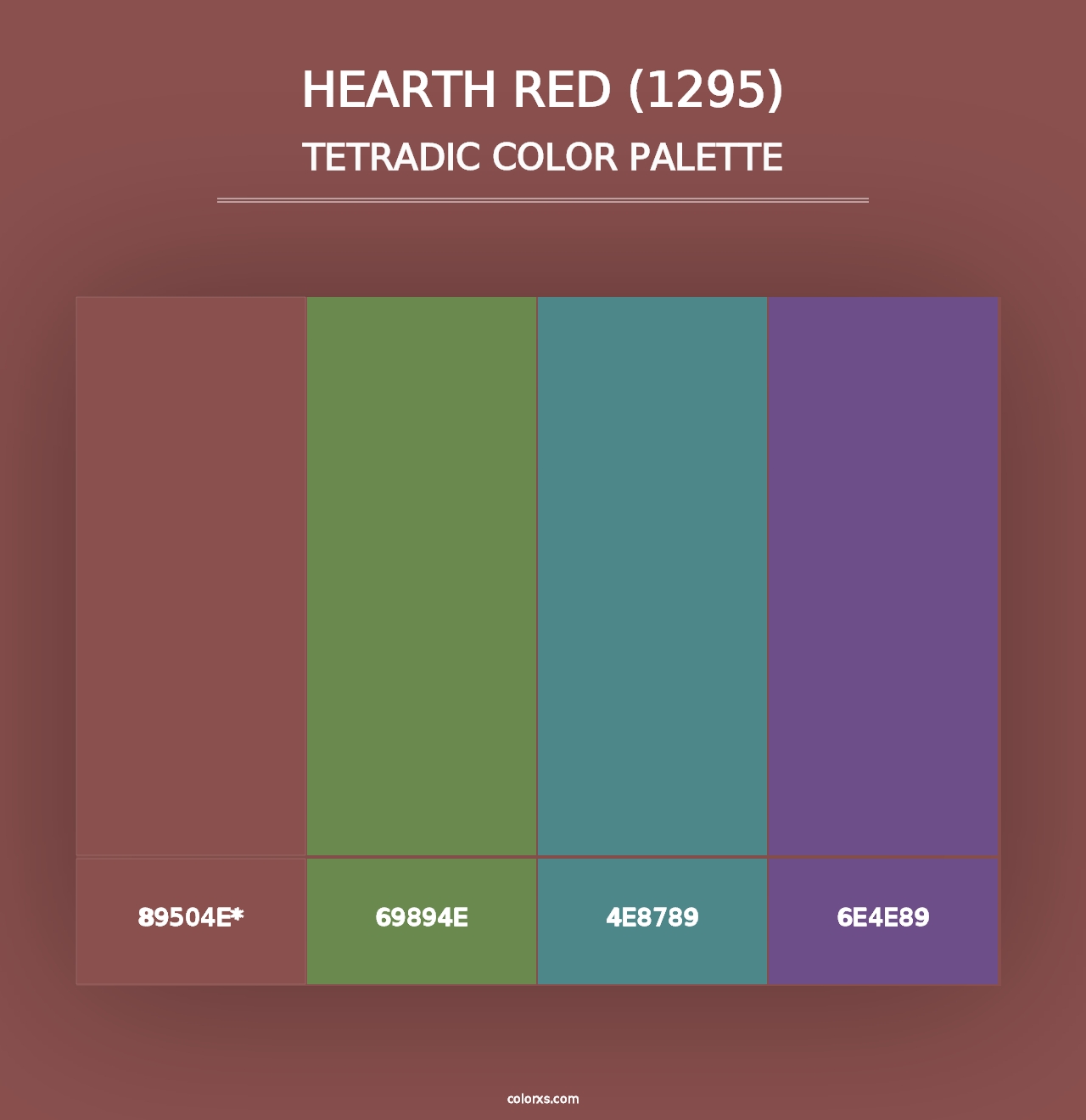 Hearth Red (1295) - Tetradic Color Palette