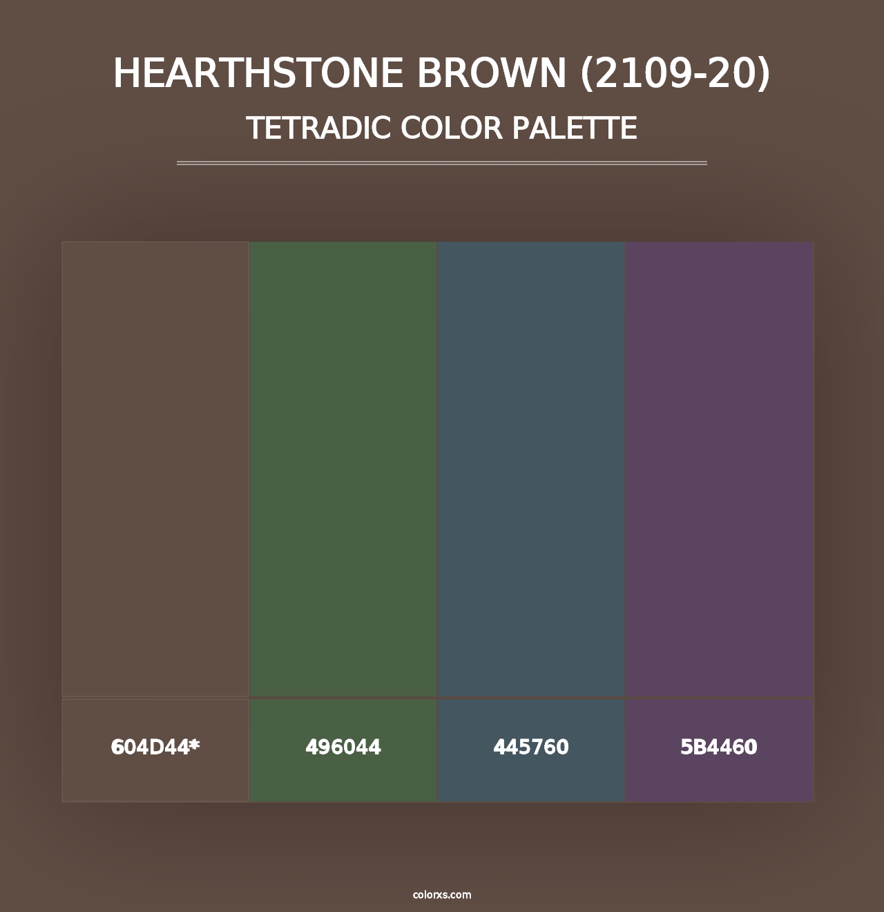 Hearthstone Brown (2109-20) - Tetradic Color Palette