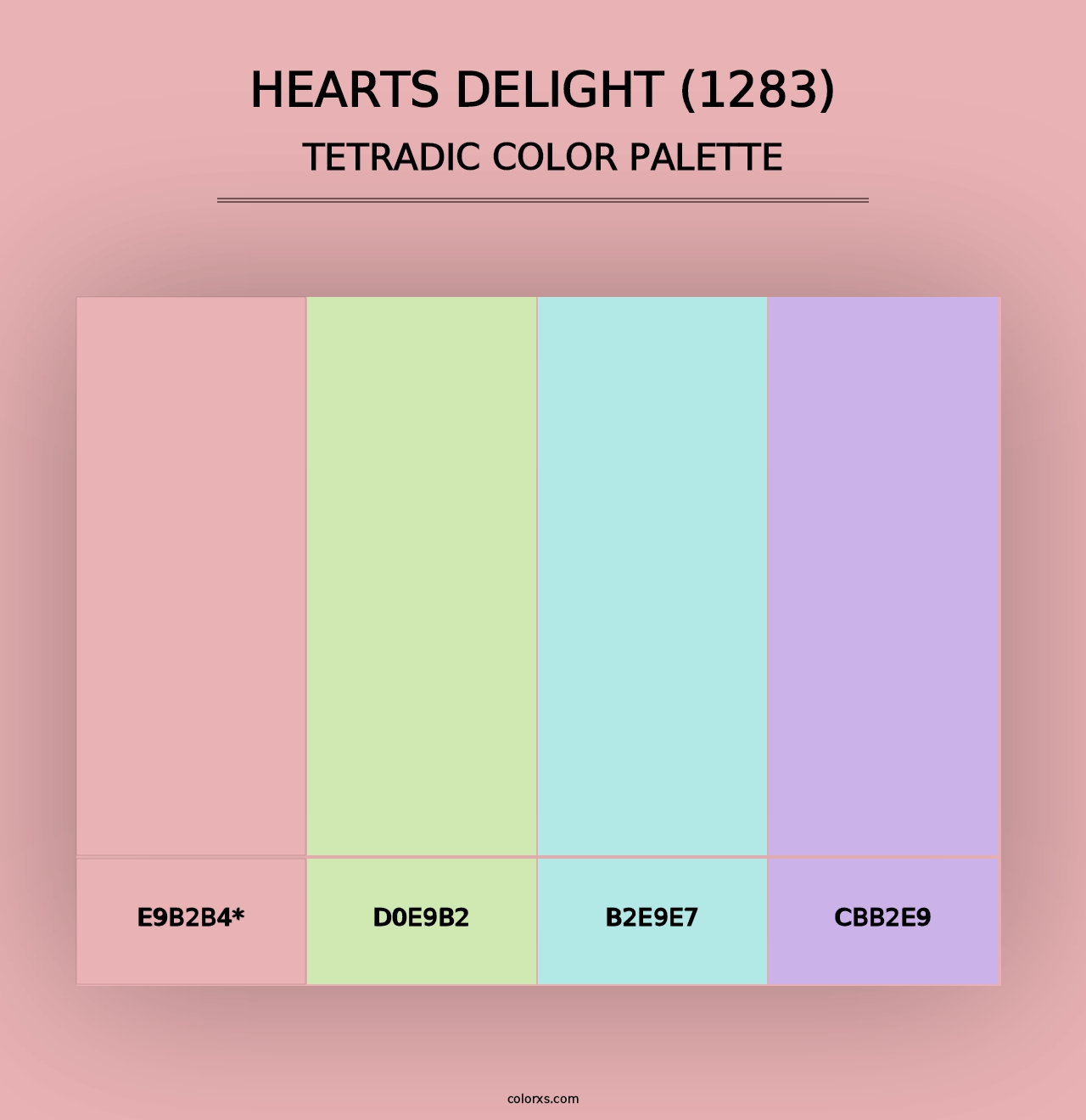 Hearts Delight (1283) - Tetradic Color Palette