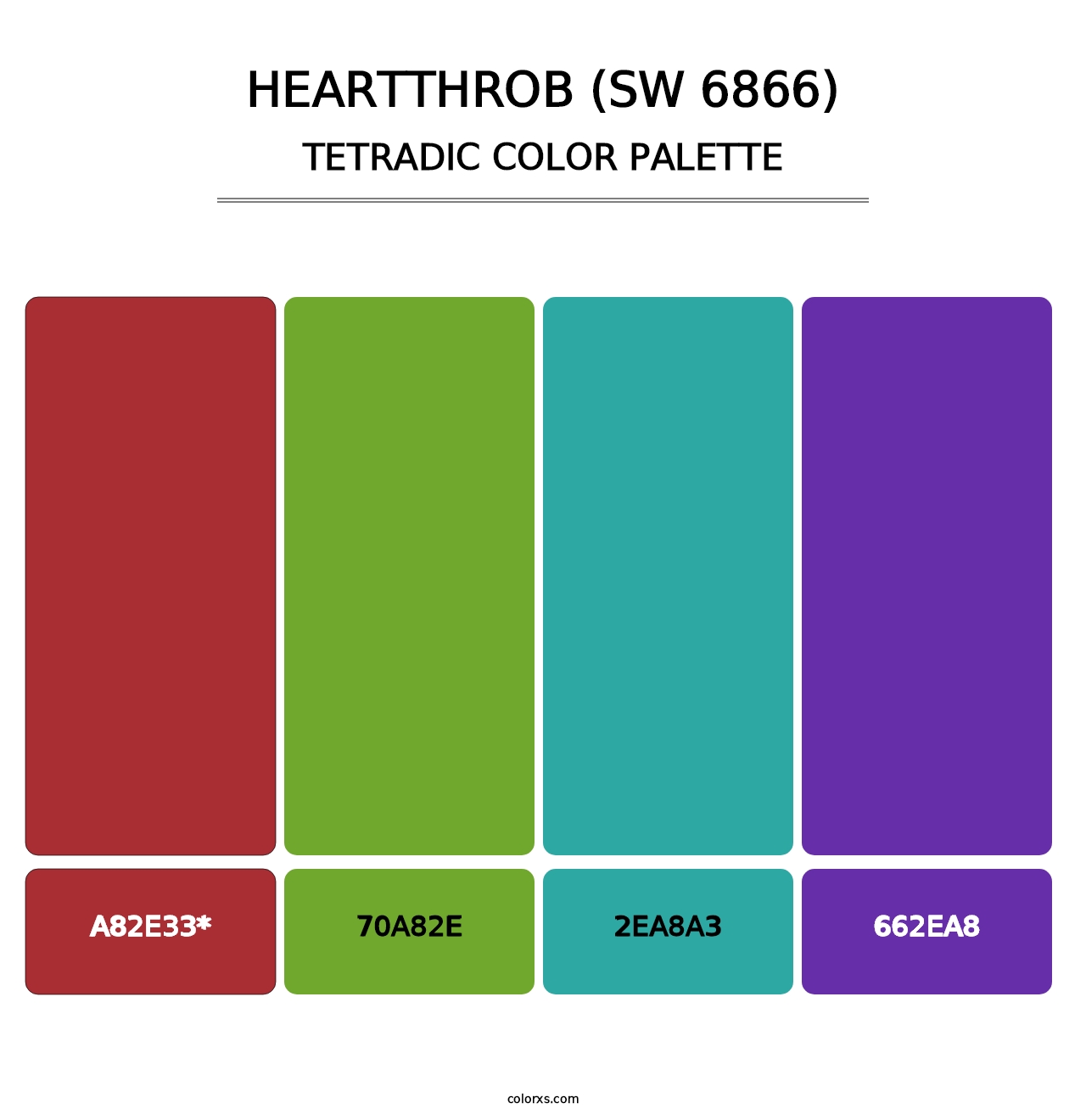 Heartthrob (SW 6866) - Tetradic Color Palette