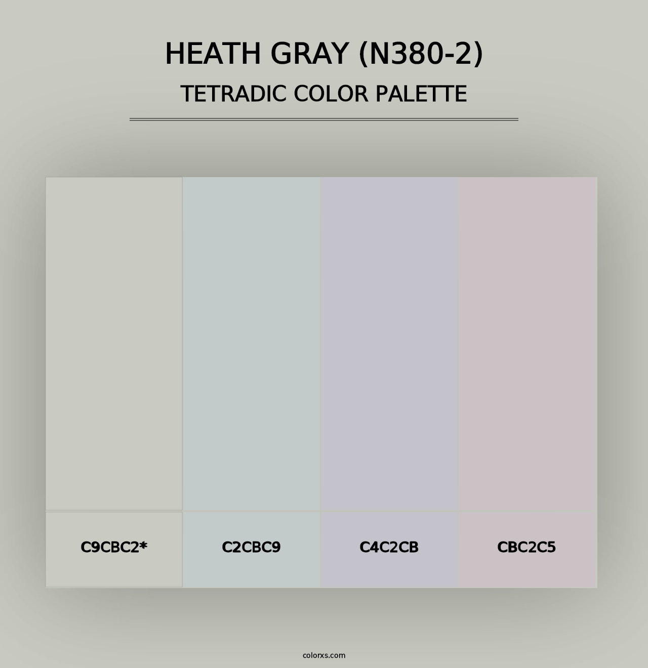 Heath Gray (N380-2) - Tetradic Color Palette