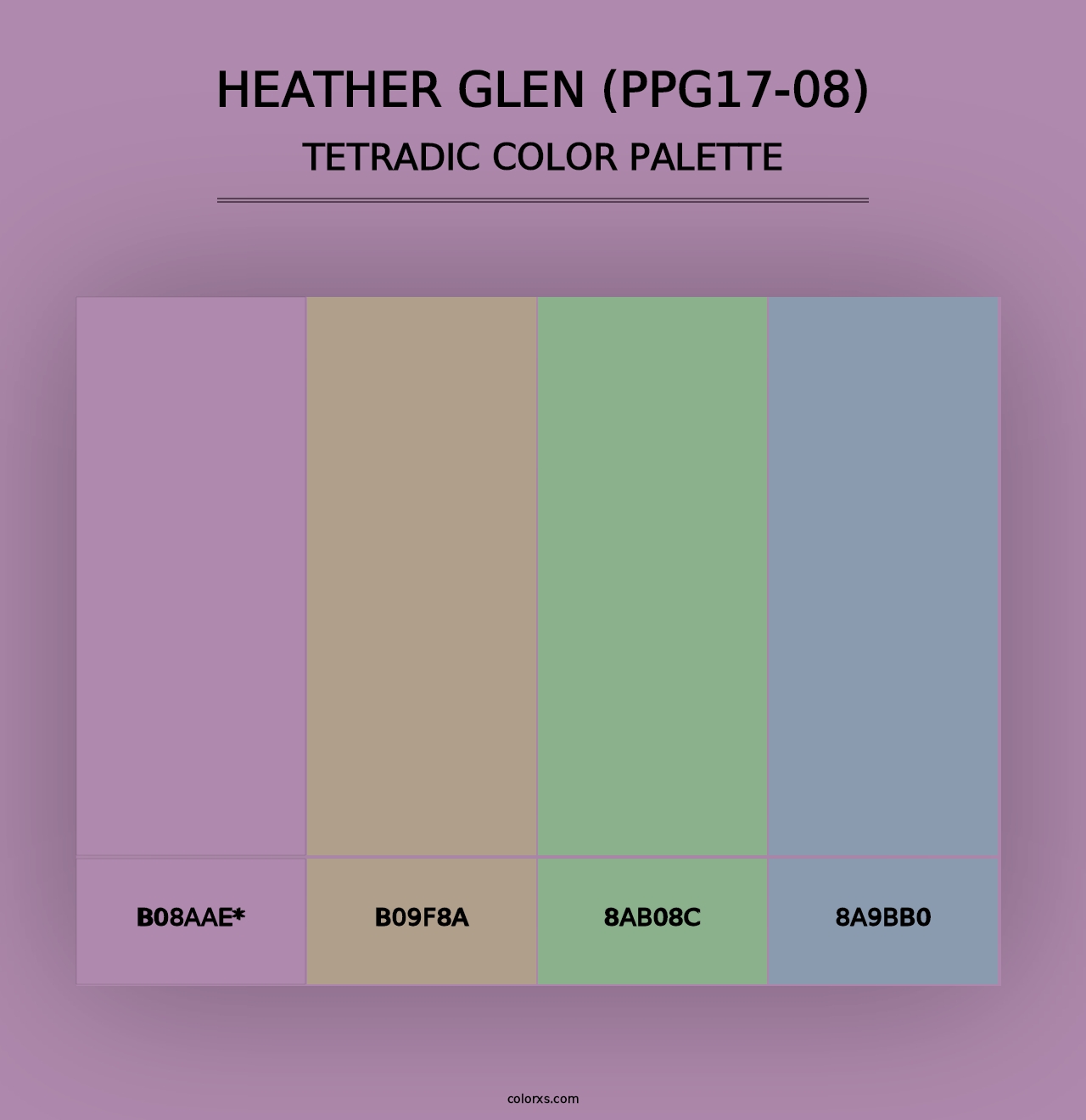 Heather Glen (PPG17-08) - Tetradic Color Palette