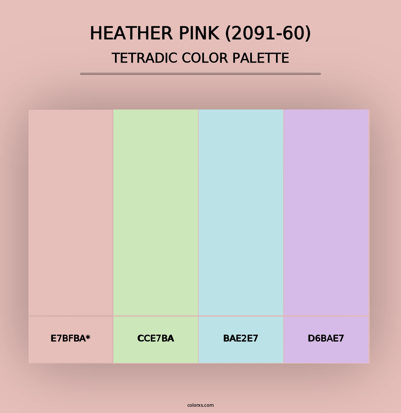 Heather Pink (2091-60) - Tetradic Color Palette