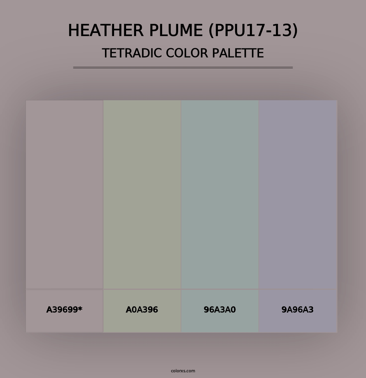 Heather Plume (PPU17-13) - Tetradic Color Palette