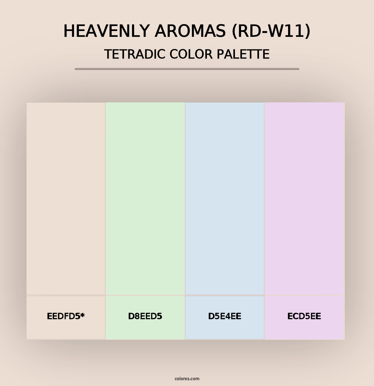 Heavenly Aromas (RD-W11) - Tetradic Color Palette