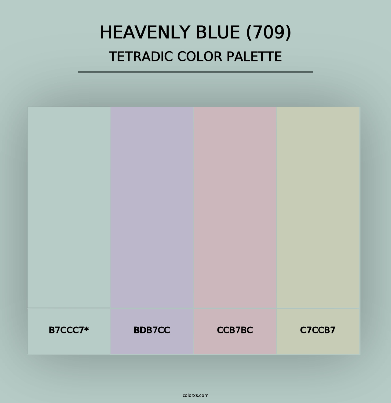 Heavenly Blue (709) - Tetradic Color Palette