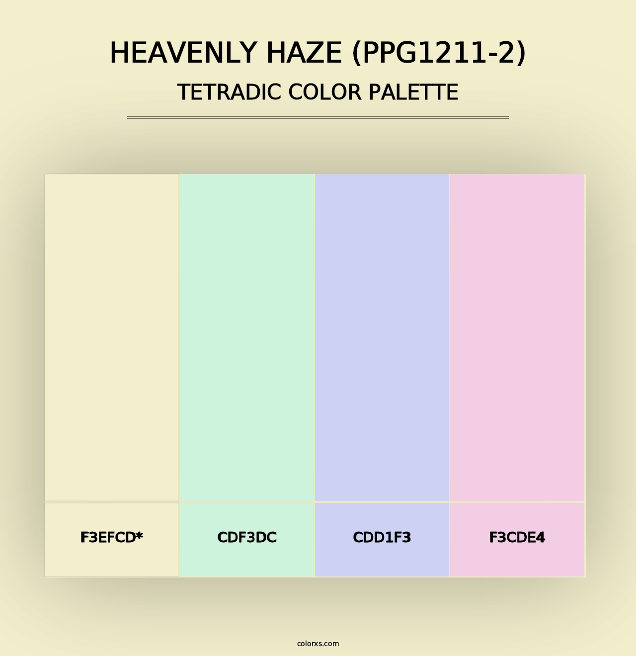 Heavenly Haze (PPG1211-2) - Tetradic Color Palette