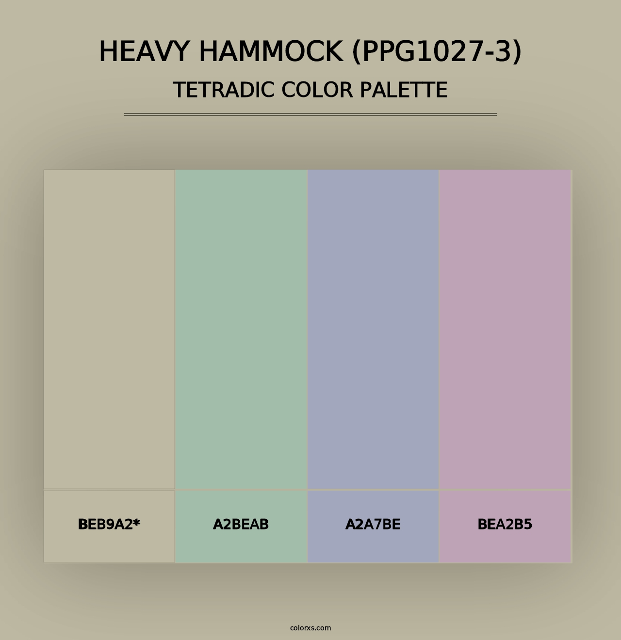 Heavy Hammock (PPG1027-3) - Tetradic Color Palette