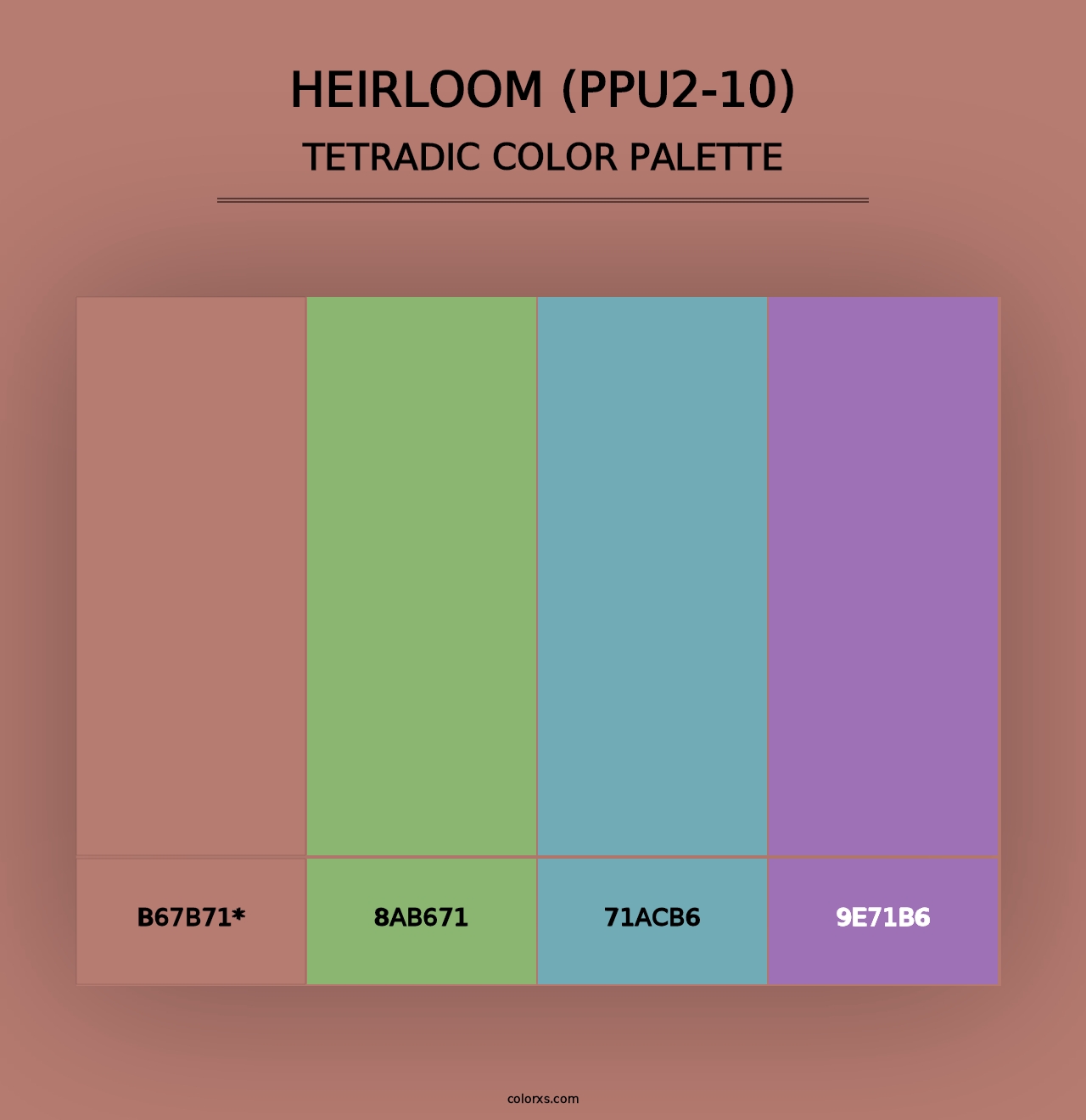 Heirloom (PPU2-10) - Tetradic Color Palette