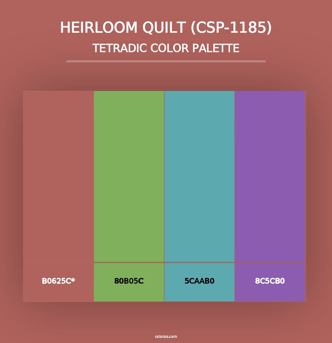 Heirloom Quilt (CSP-1185) - Tetradic Color Palette