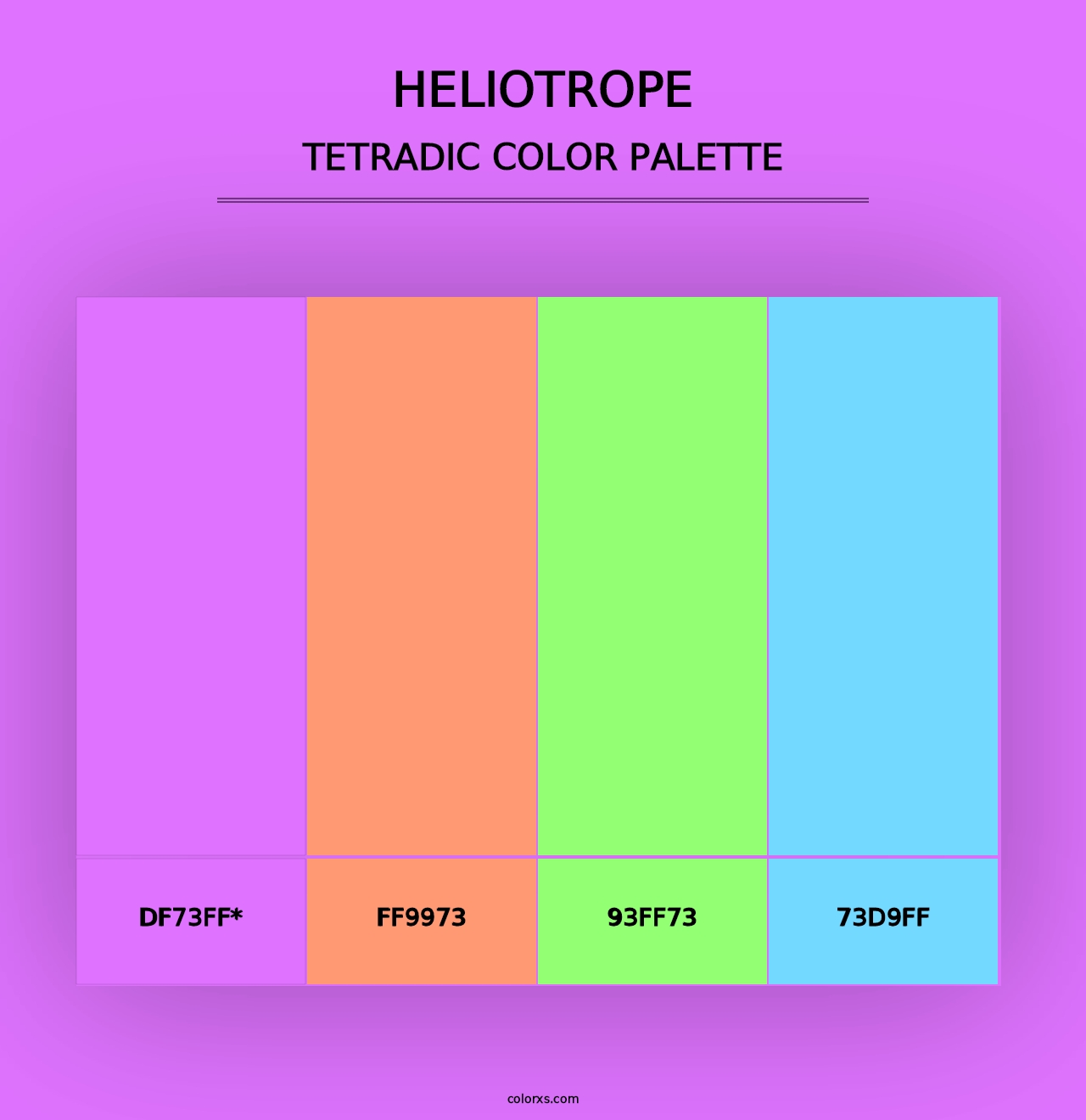 Heliotrope - Tetradic Color Palette