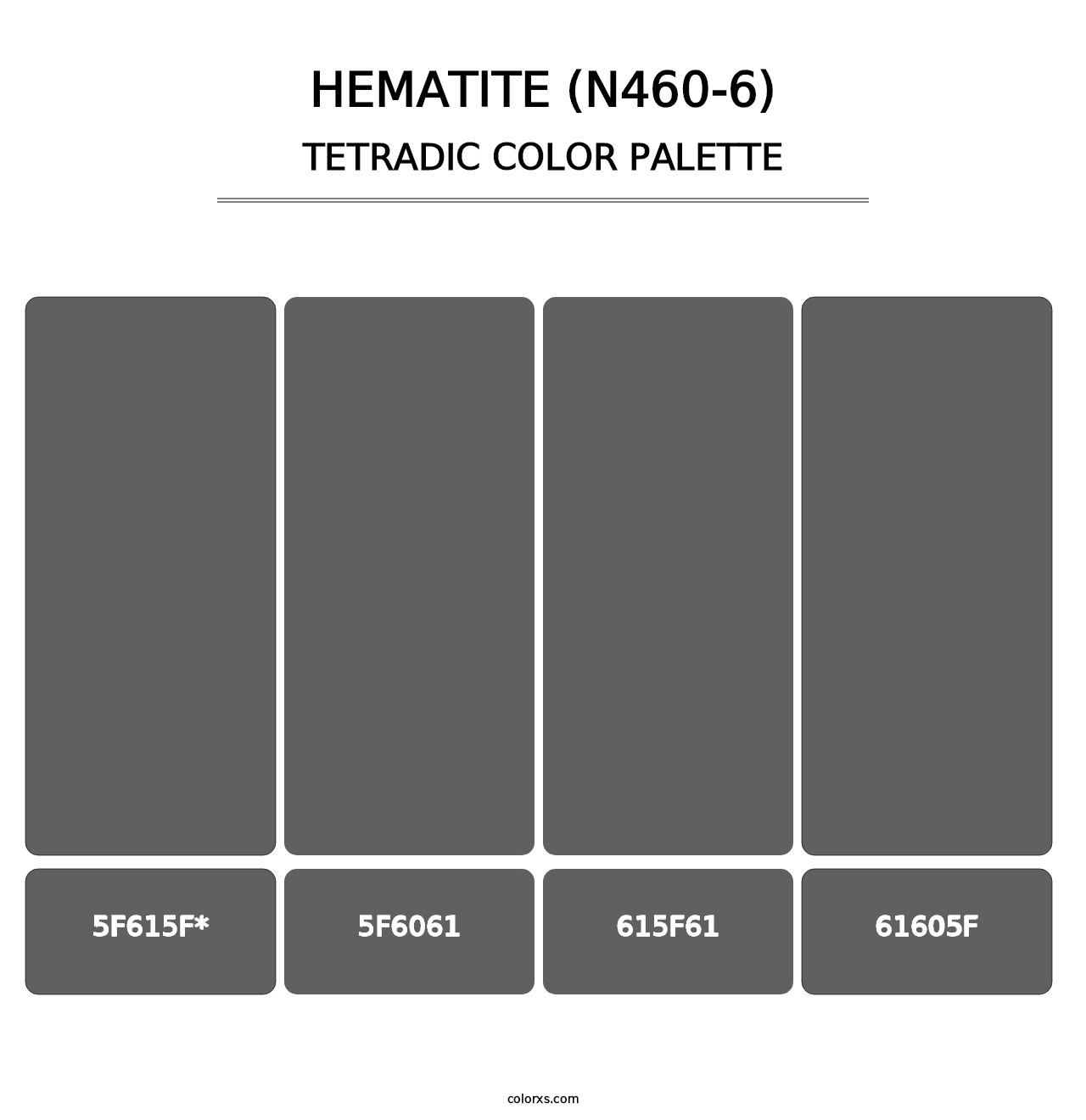 Hematite (N460-6) - Tetradic Color Palette