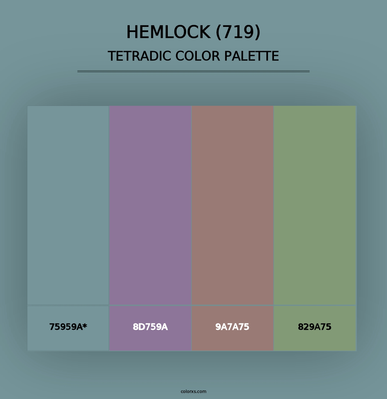 Hemlock (719) - Tetradic Color Palette