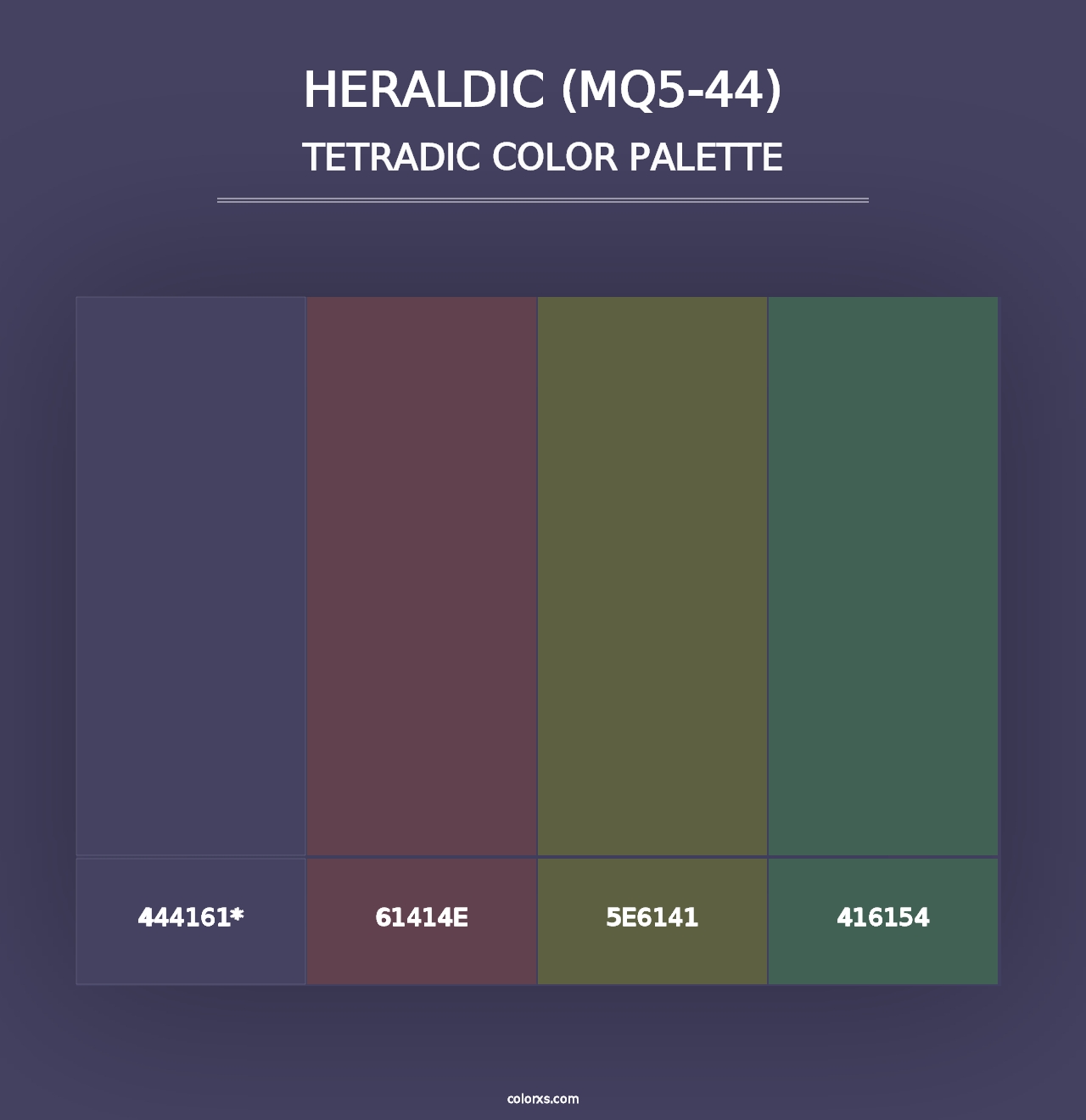 Heraldic (MQ5-44) - Tetradic Color Palette