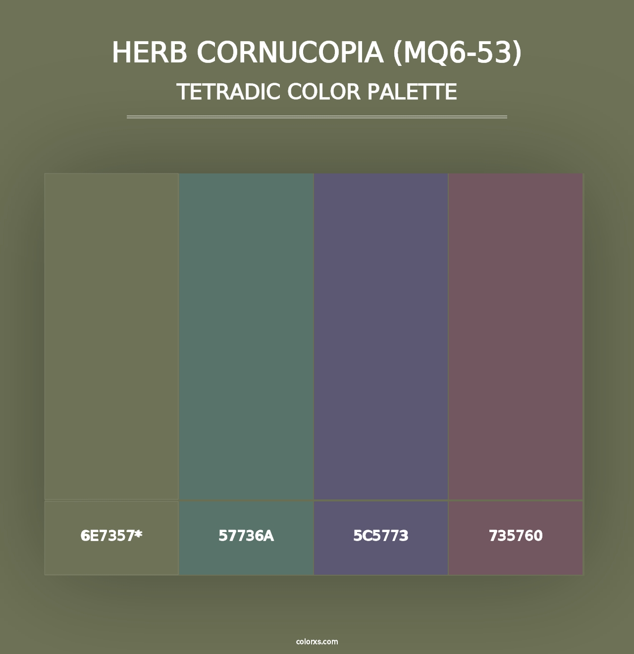 Herb Cornucopia (MQ6-53) - Tetradic Color Palette