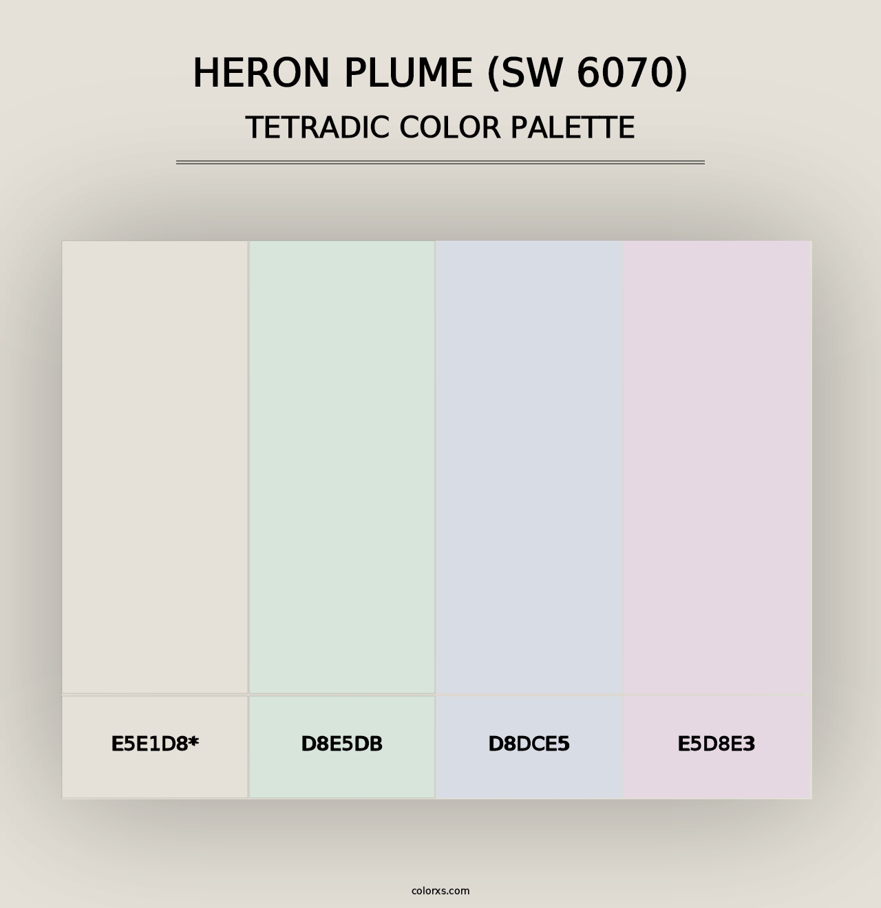 Heron Plume (SW 6070) - Tetradic Color Palette