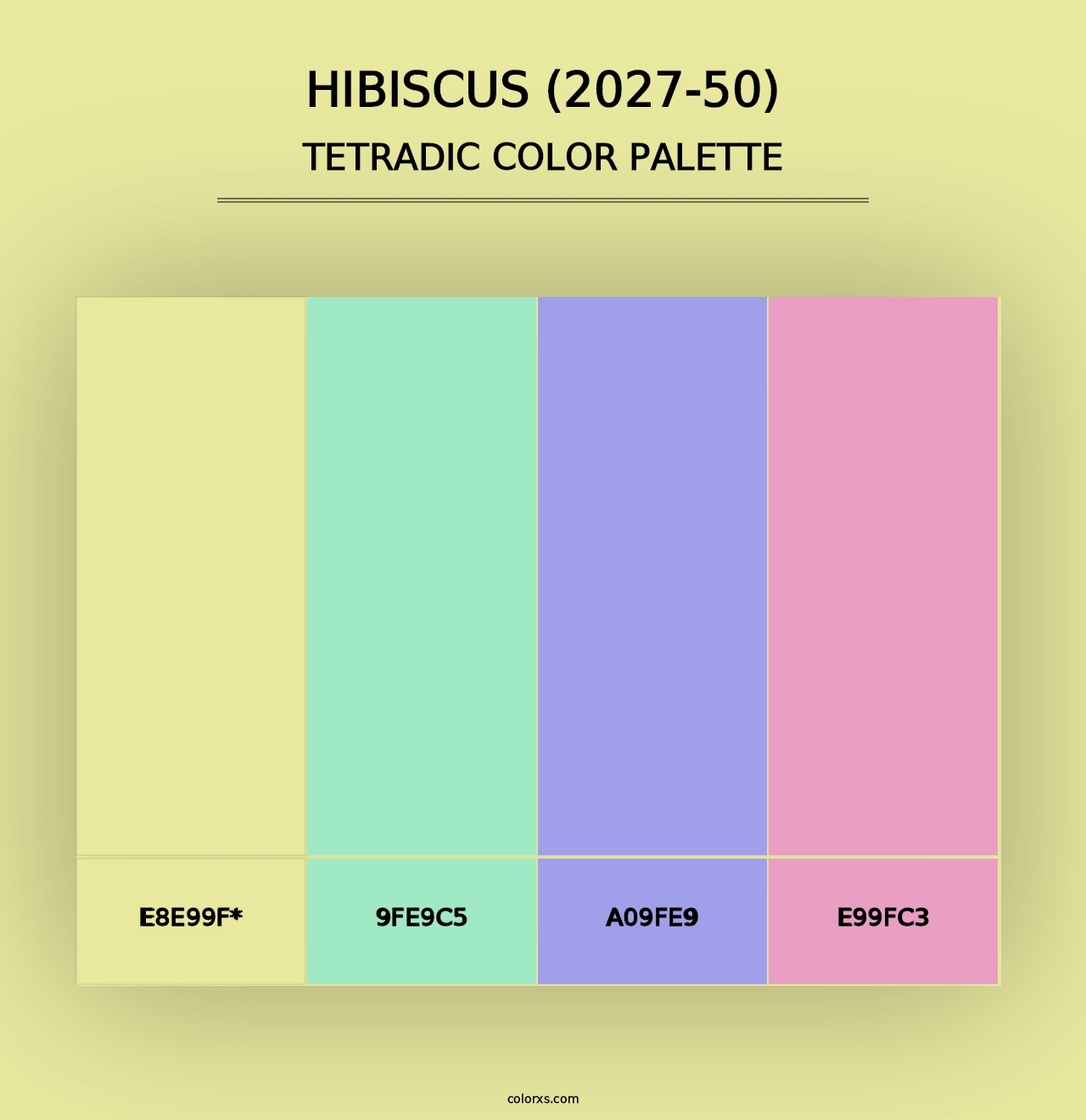 Hibiscus (2027-50) - Tetradic Color Palette