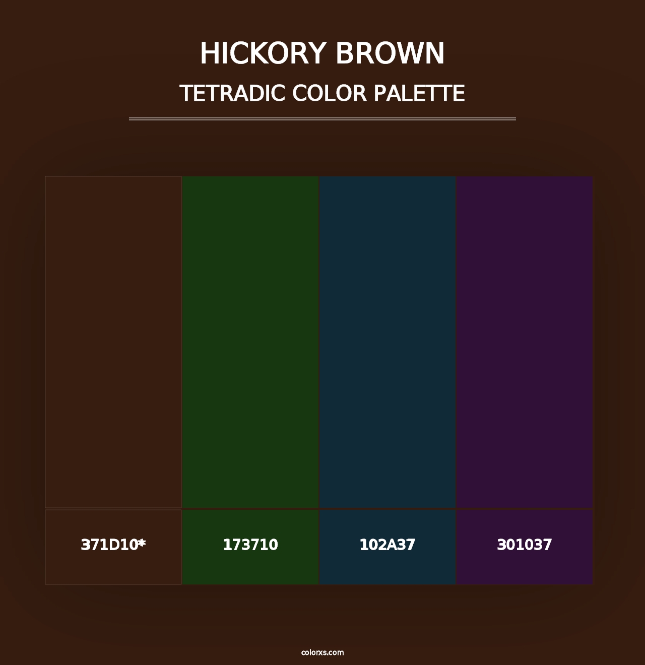 Hickory Brown - Tetradic Color Palette