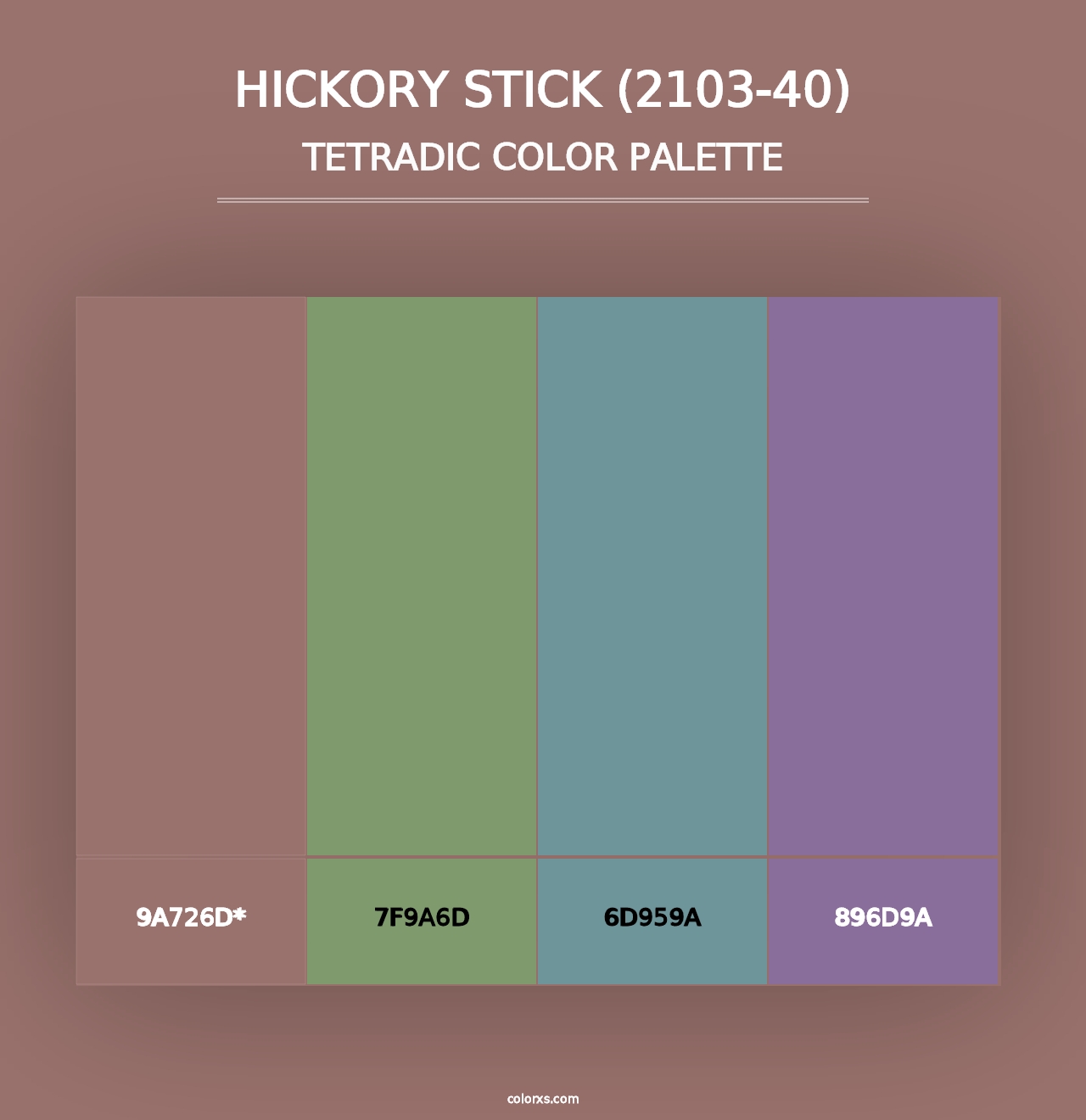 Hickory Stick (2103-40) - Tetradic Color Palette