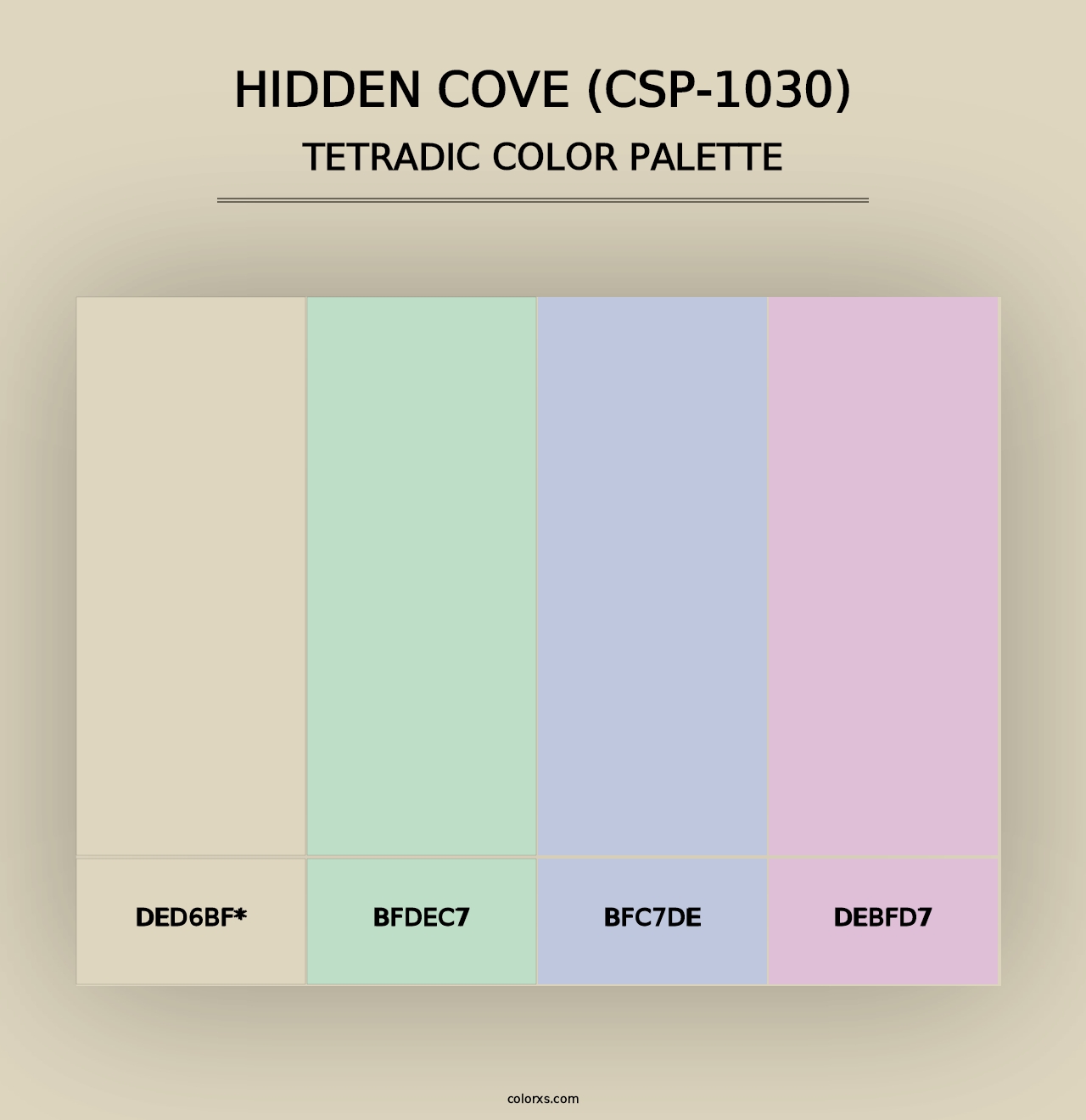 Hidden Cove (CSP-1030) - Tetradic Color Palette