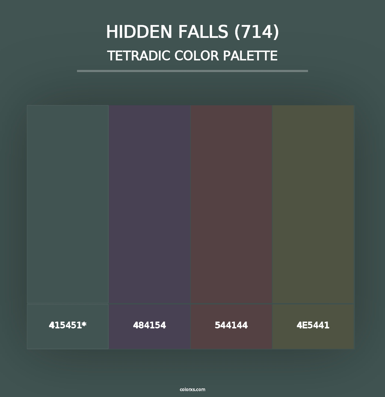 Hidden Falls (714) - Tetradic Color Palette