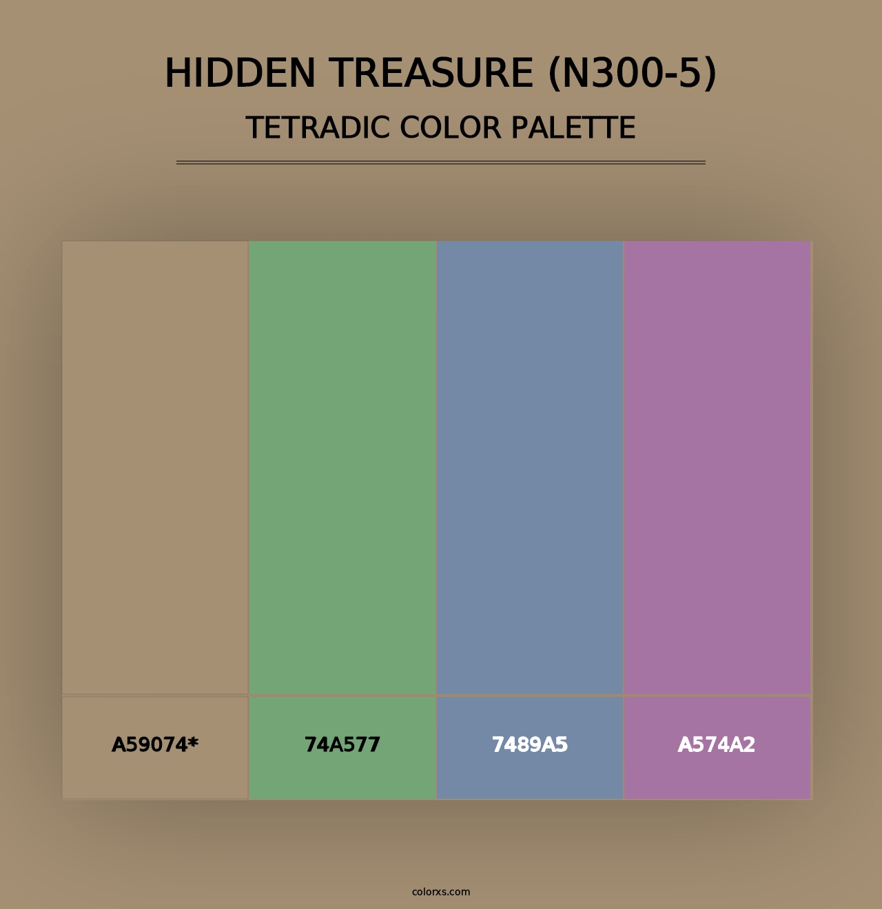 Hidden Treasure (N300-5) - Tetradic Color Palette