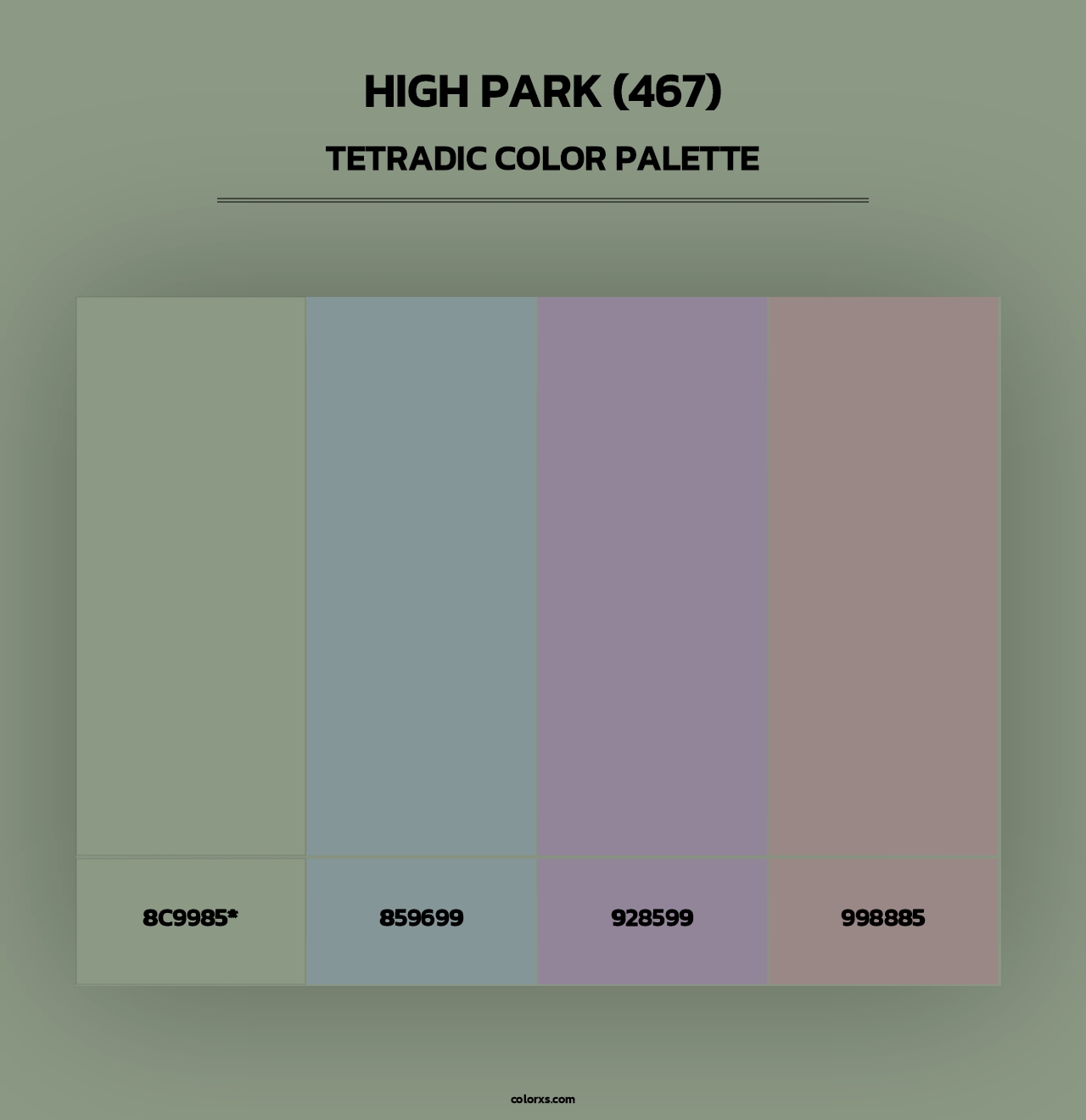 High Park (467) - Tetradic Color Palette