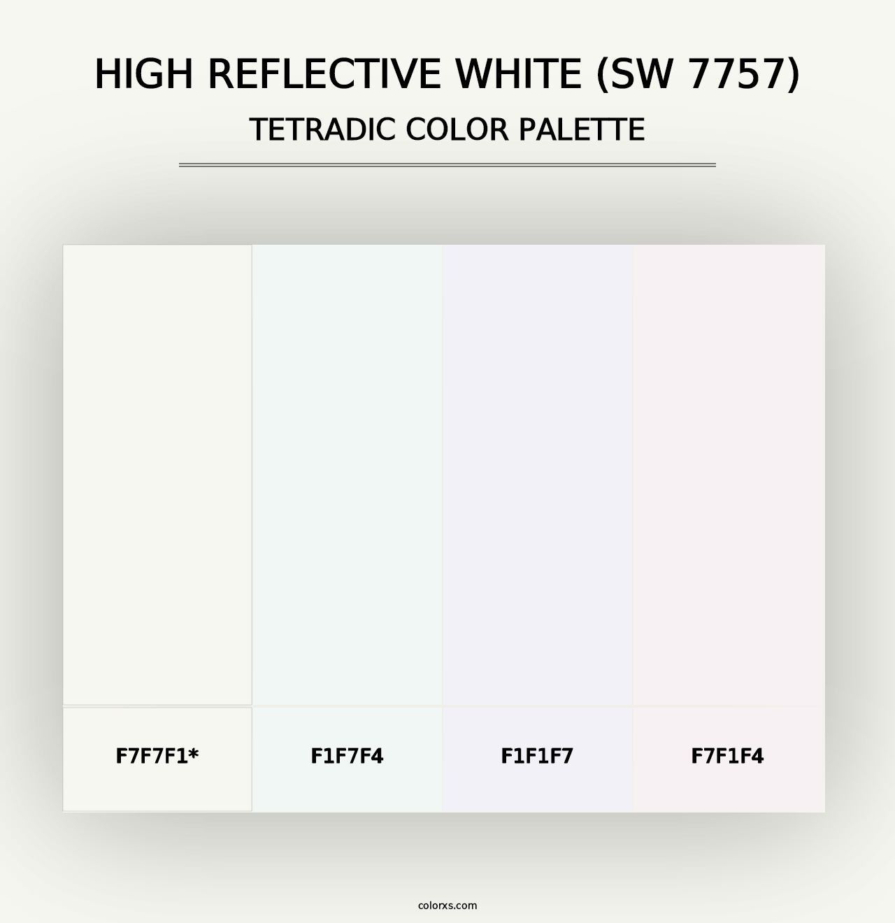 High Reflective White (SW 7757) - Tetradic Color Palette