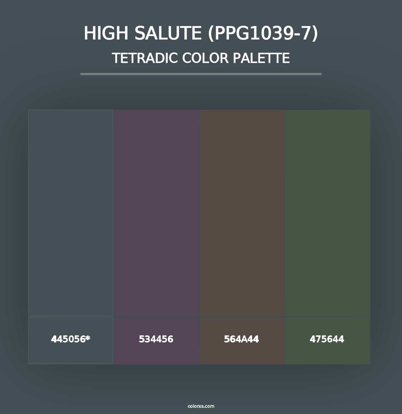 High Salute (PPG1039-7) - Tetradic Color Palette