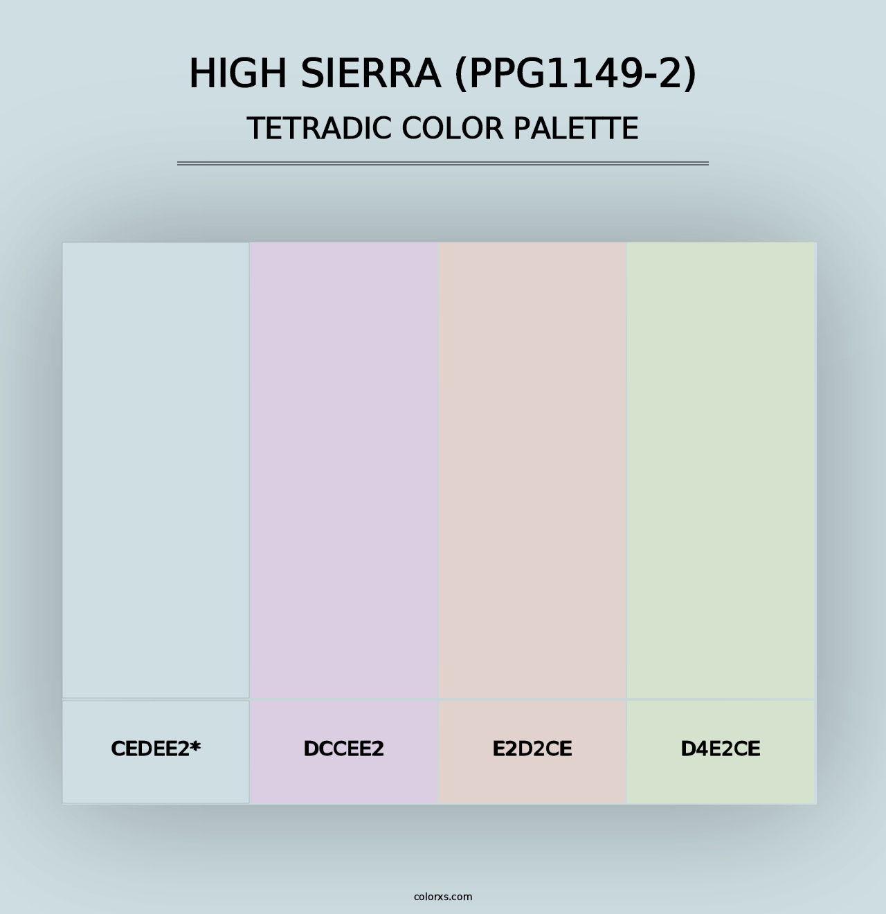 High Sierra (PPG1149-2) - Tetradic Color Palette