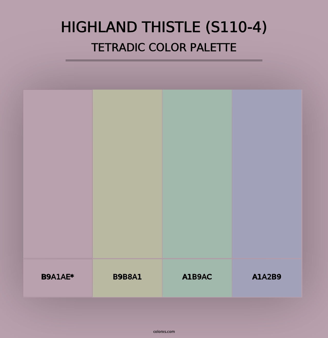 Highland Thistle (S110-4) - Tetradic Color Palette