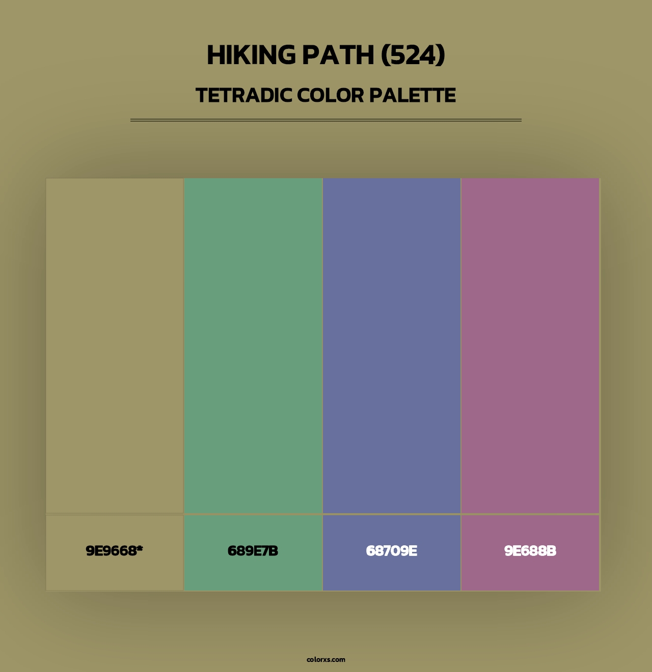 Hiking Path (524) - Tetradic Color Palette