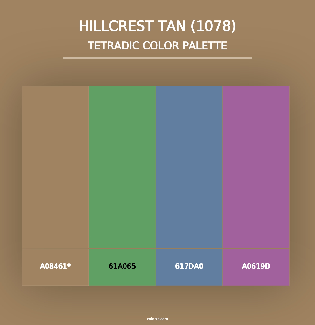 Hillcrest Tan (1078) - Tetradic Color Palette