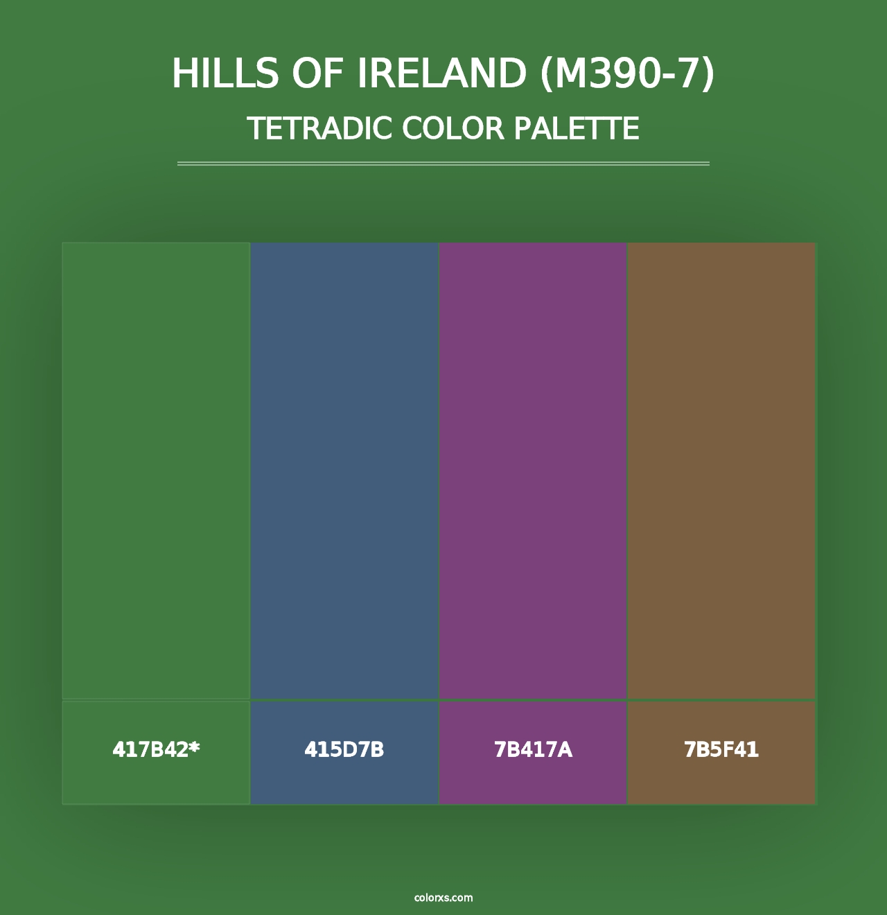 Hills Of Ireland (M390-7) - Tetradic Color Palette