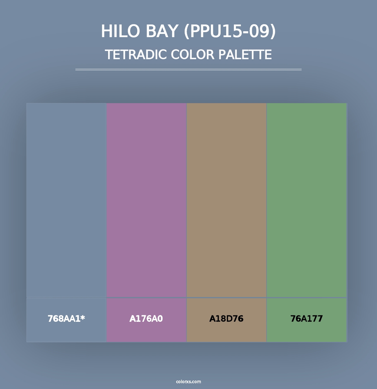 Hilo Bay (PPU15-09) - Tetradic Color Palette