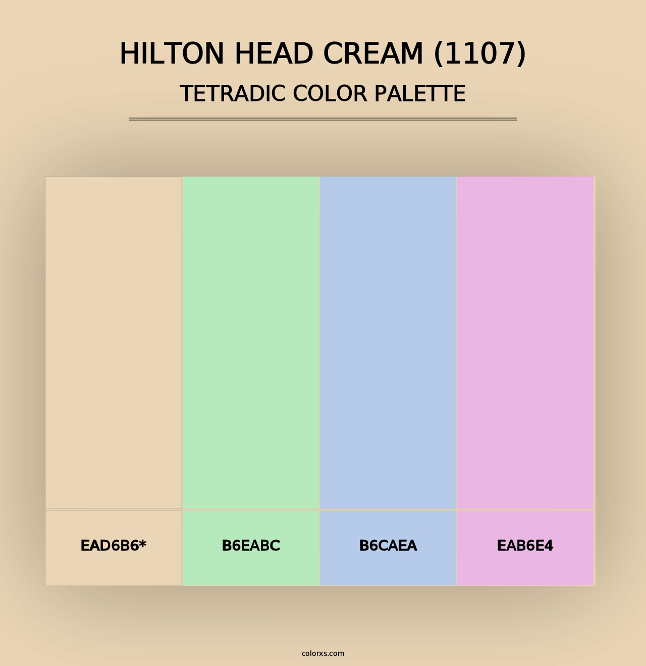 Hilton Head Cream (1107) - Tetradic Color Palette