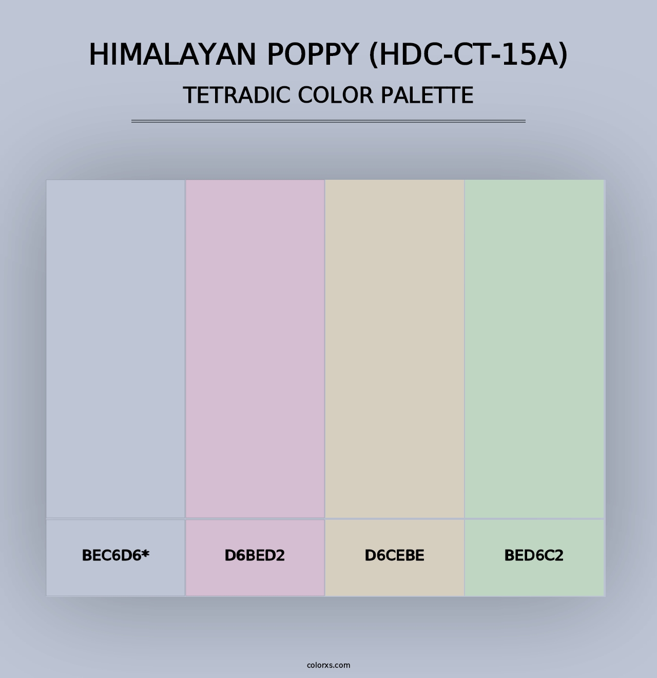 Himalayan Poppy (HDC-CT-15A) - Tetradic Color Palette