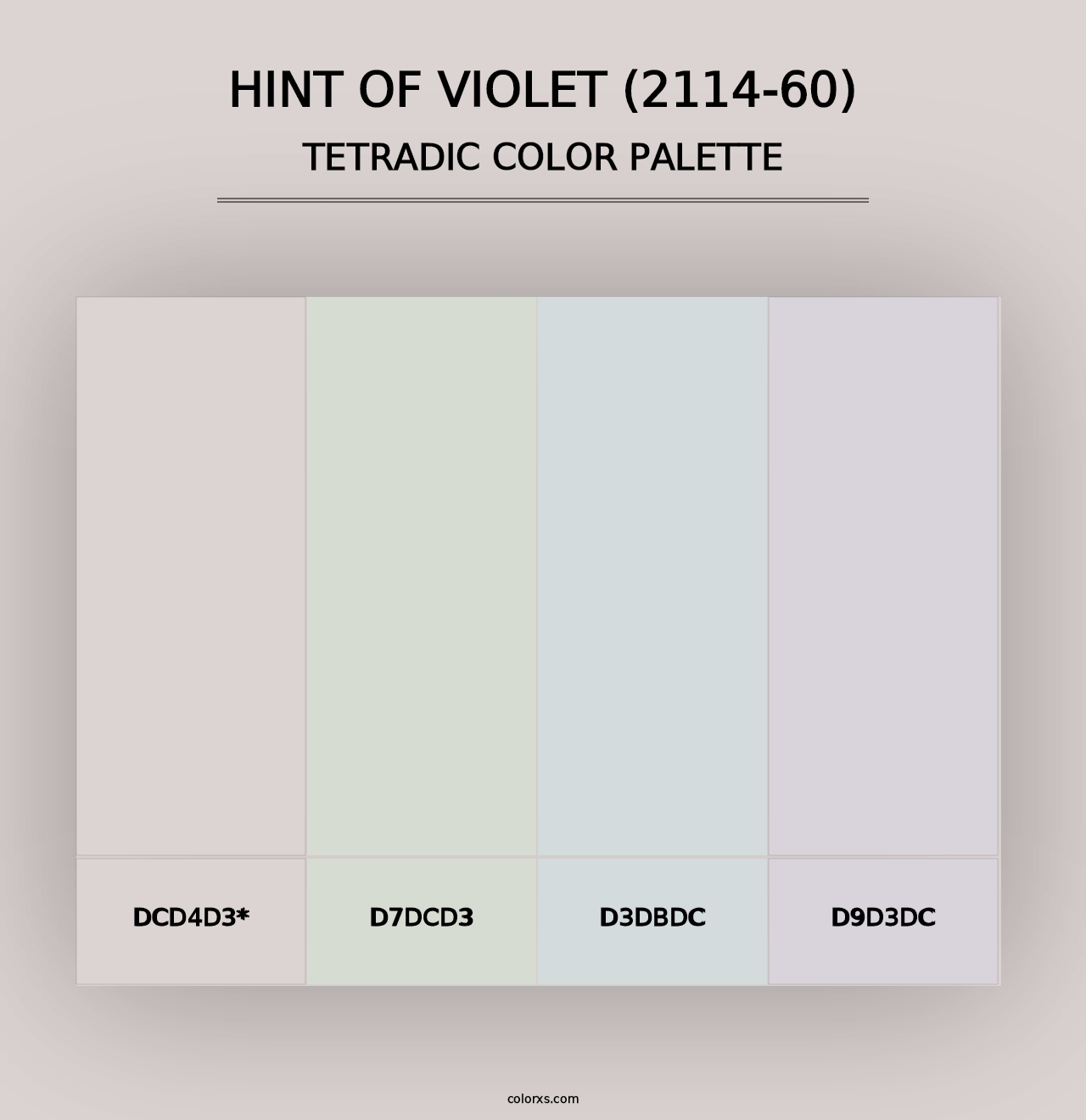 Hint of Violet (2114-60) - Tetradic Color Palette