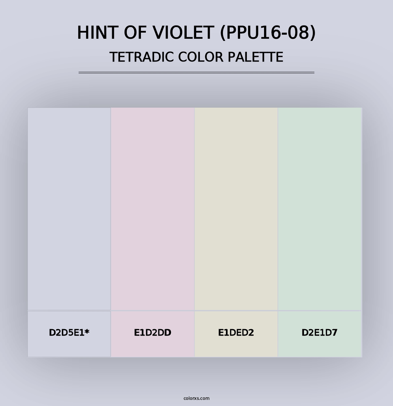 Hint Of Violet (PPU16-08) - Tetradic Color Palette