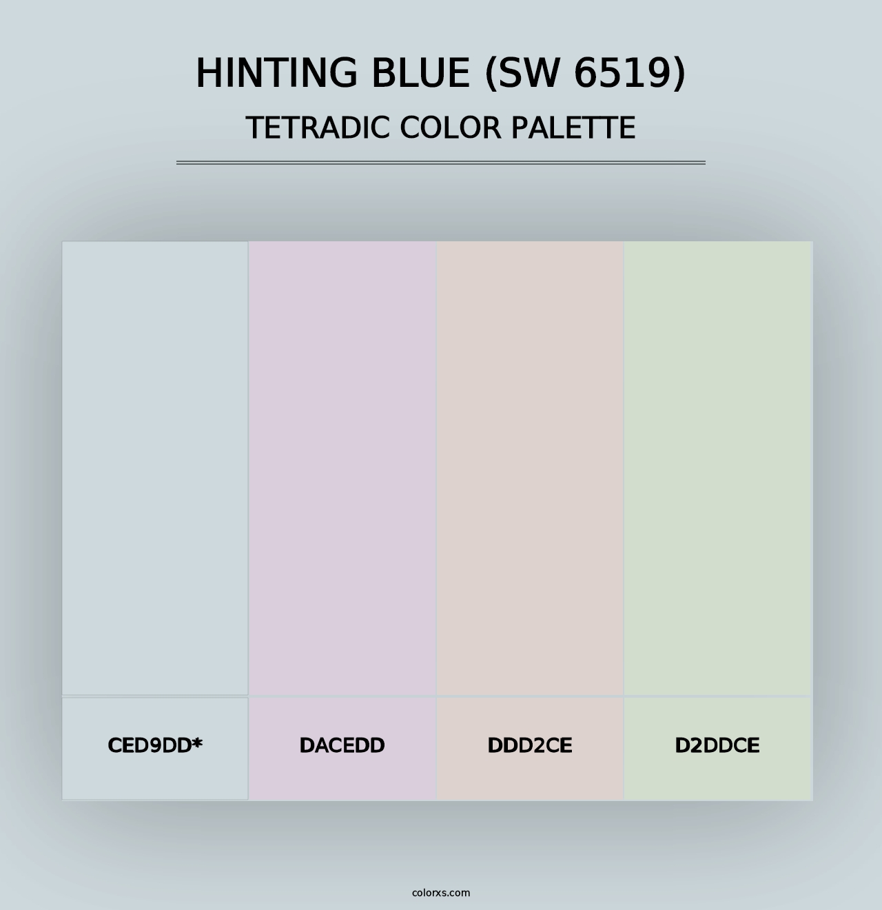 Hinting Blue (SW 6519) - Tetradic Color Palette