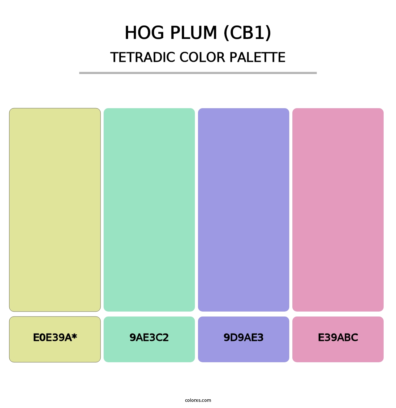 Hog Plum (CB1) - Tetradic Color Palette