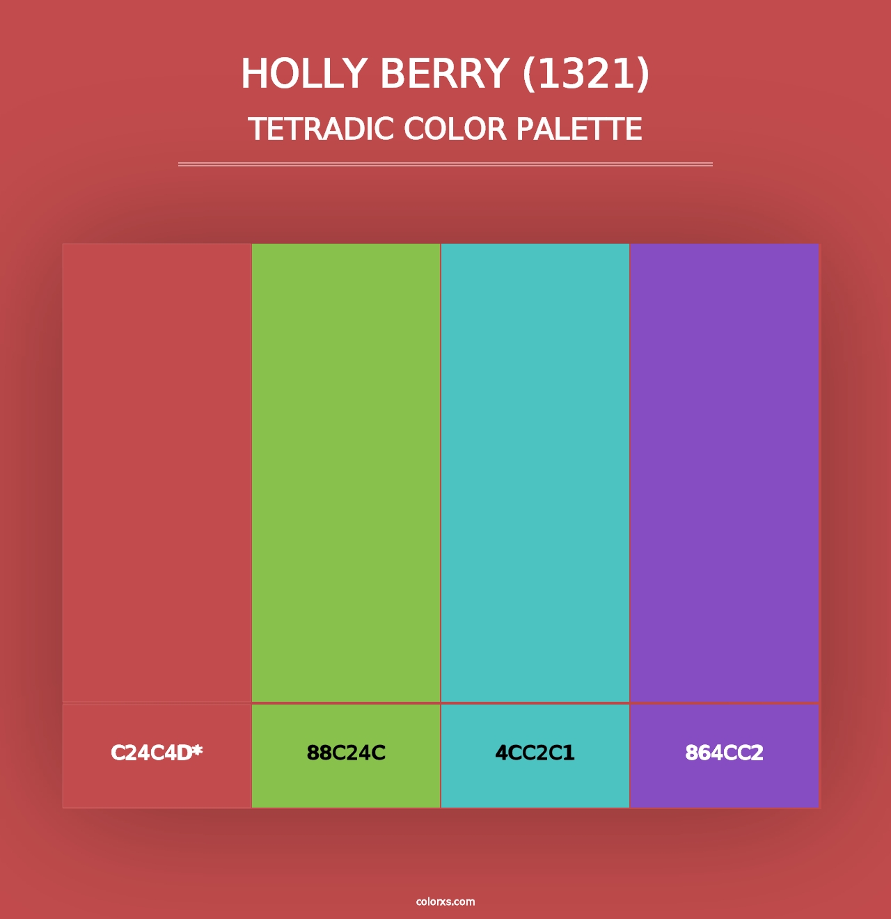 Holly Berry (1321) - Tetradic Color Palette